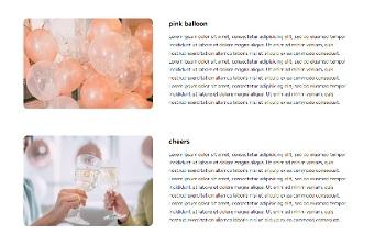 架空のサービスサイトの下層ページ